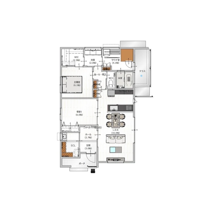 6号地 間取り図